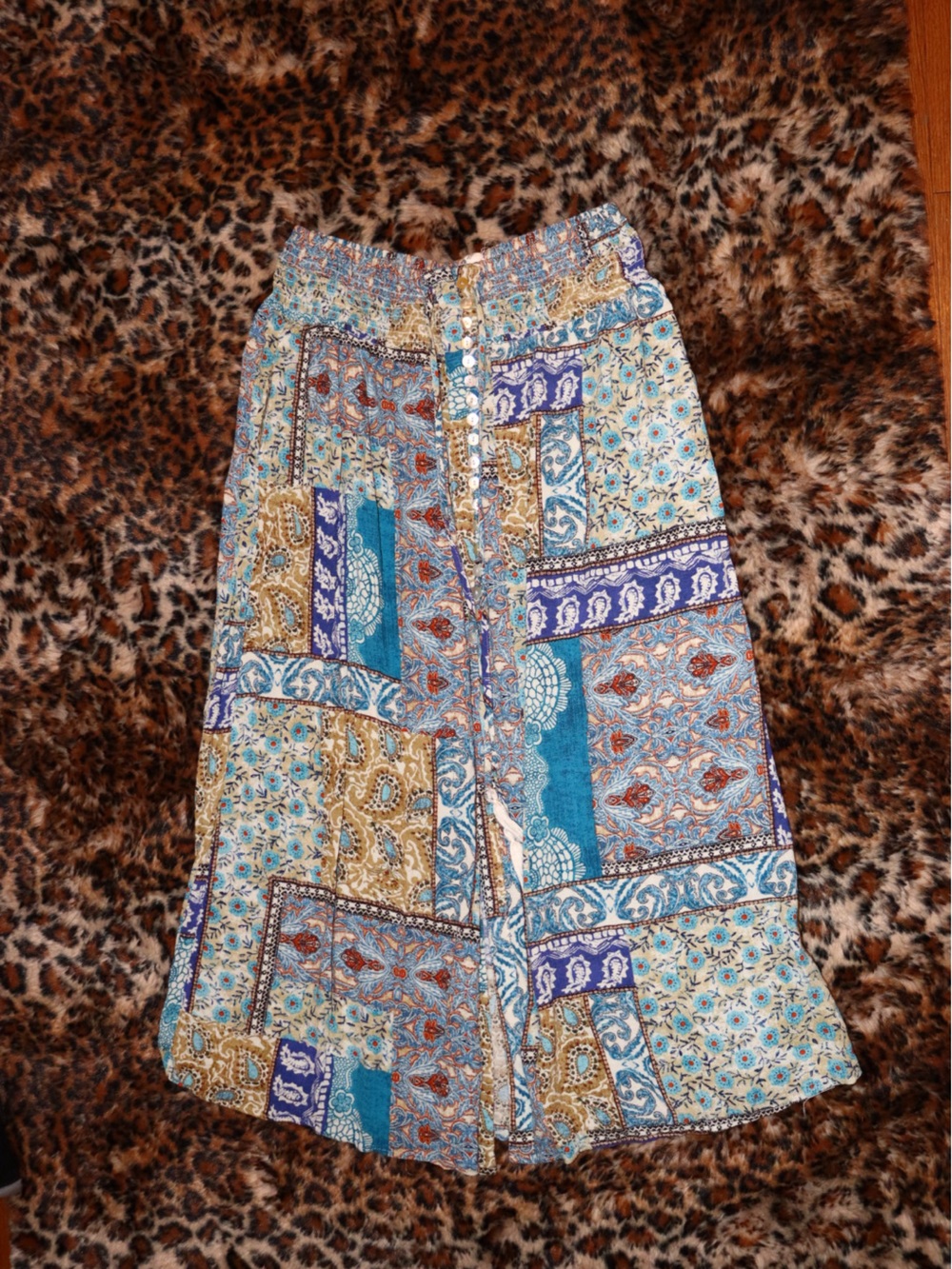 Multi color paisley maxi skirt